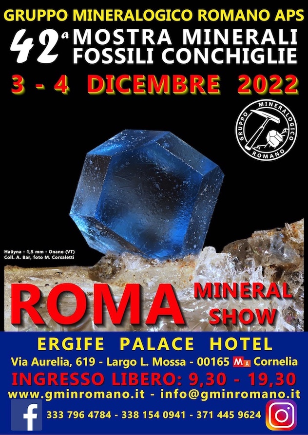 42 MOSTRA DI MINERALI, FOSSILI E CONCHIGLIE DI ROMA